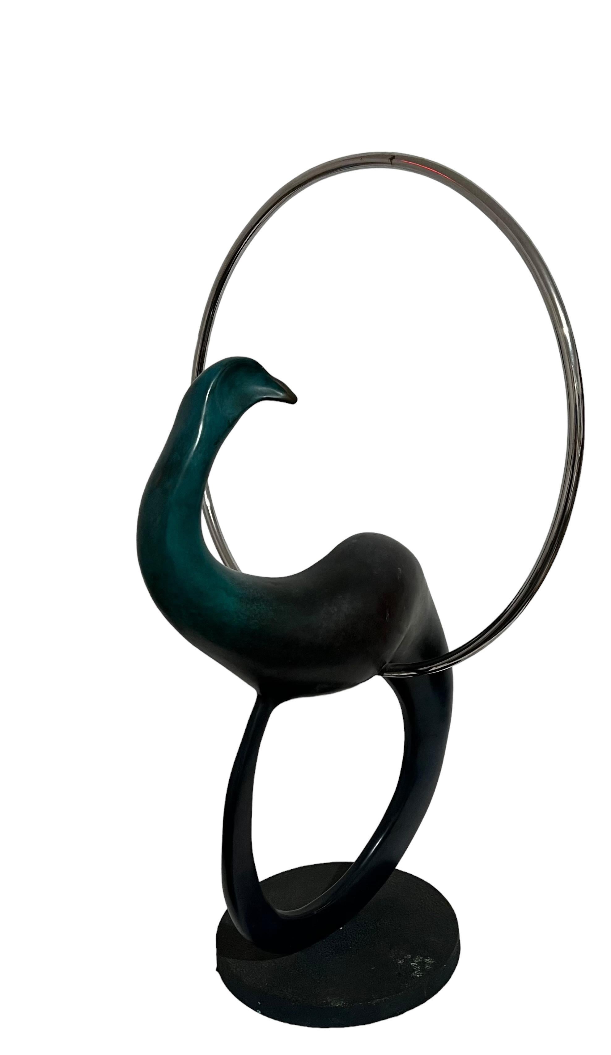 Large Bronze Modernist Biomorphic Sculpture Abstract Bird Colin Webster Watson