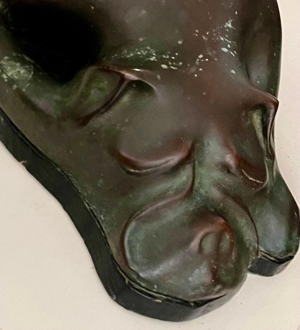 Large Bronze Modernist Biomorphic Sculpture Sleeping Dog Colin Webster Watson For Sale 17