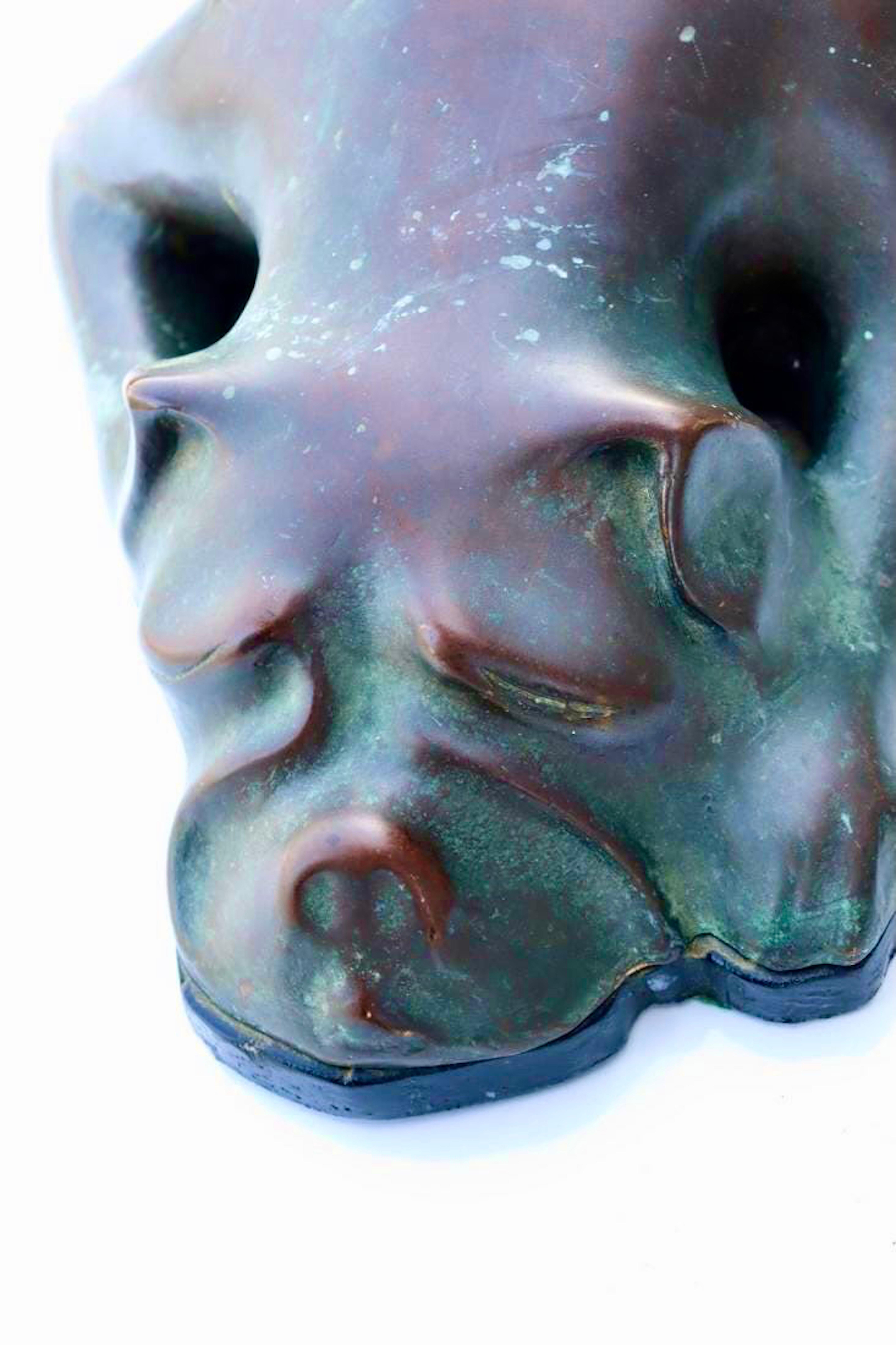 Large Bronze Modernist Biomorphic Sculpture Sleeping Dog Colin Webster Watson For Sale 2