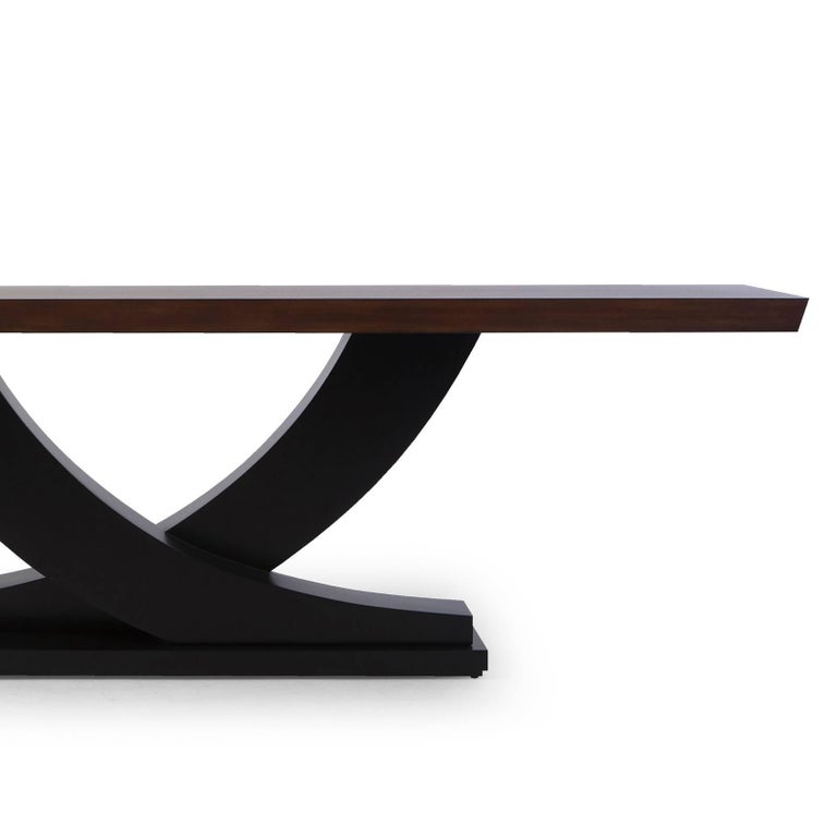 Contemporary Colisa Console Table in Solid Mahogany Wood For Sale