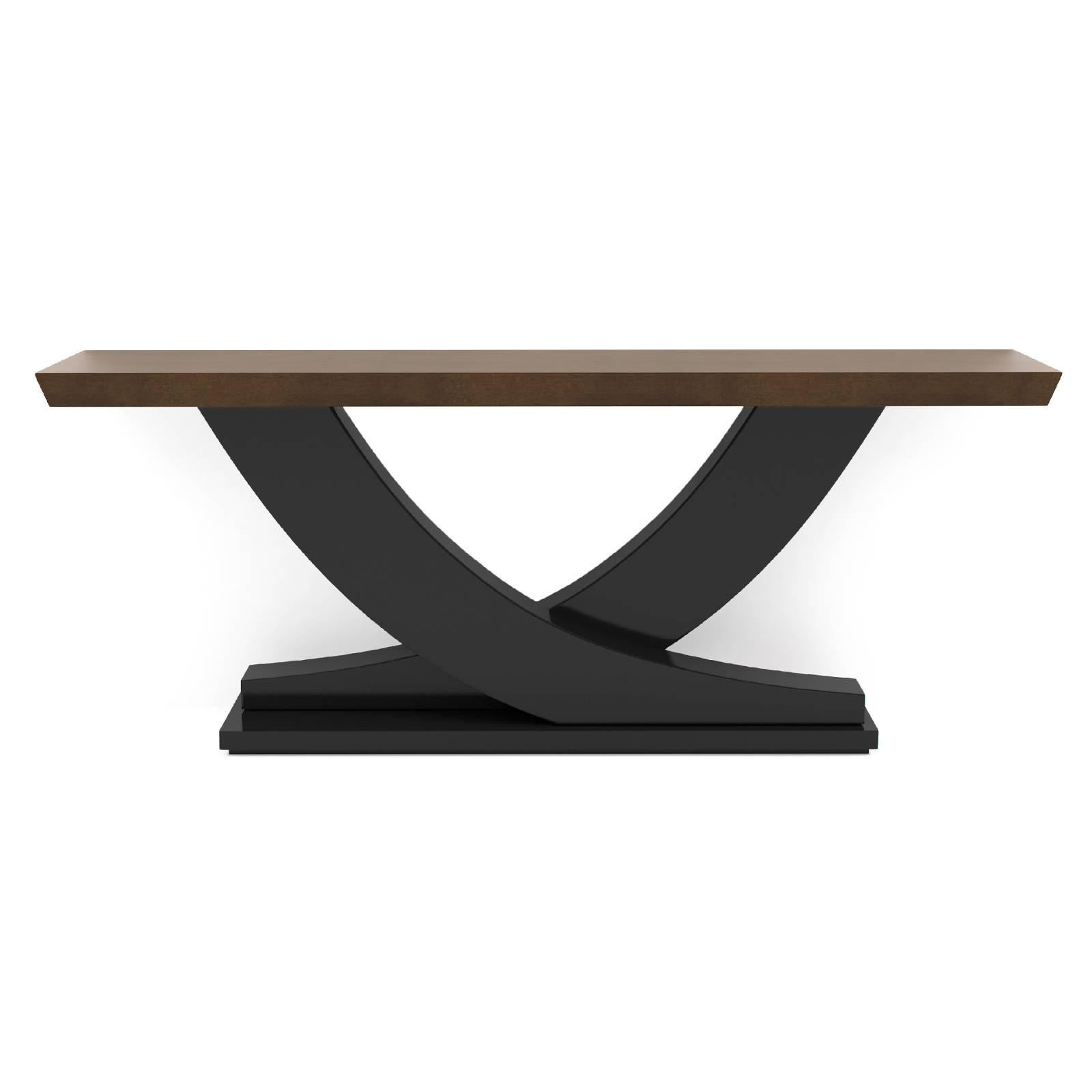 Table console Colisa en bois d'acajou massif en vente 1