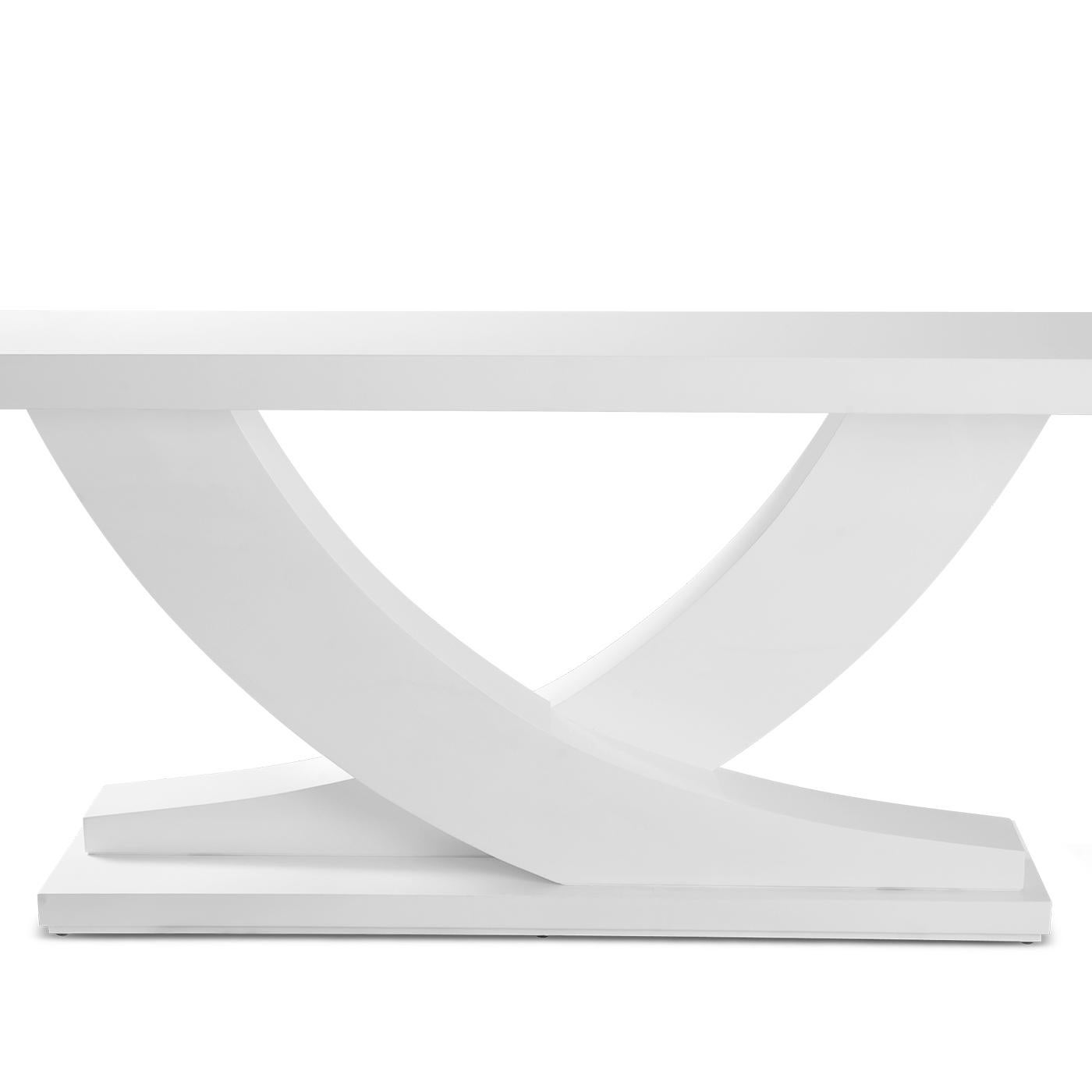 Hand-Crafted Colisa White Console Table For Sale
