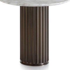 Colisee Bronze Grey Marble Side Table