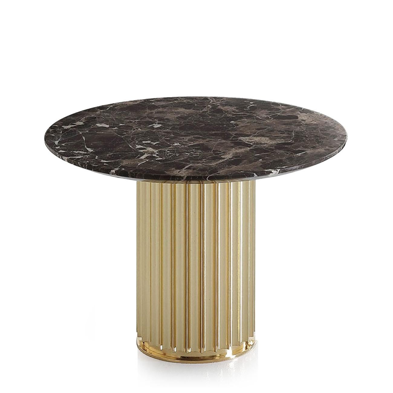 Bronze Table d'appoint Colisee en bronze et marbre Calacatta en vente