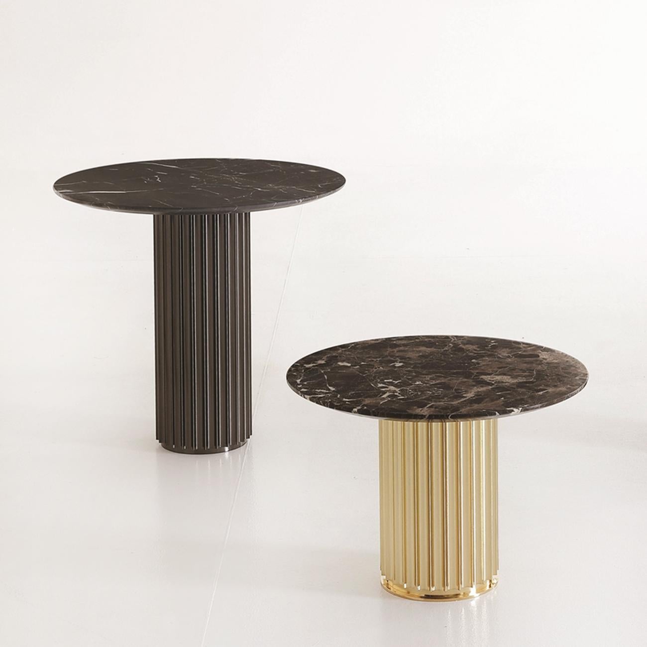 Hand-Crafted Colisee Gold Emperador Side Table For Sale