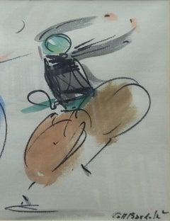 Coll Bardolet 29.31.2 « Boléro » : aquarelle expressionniste originale