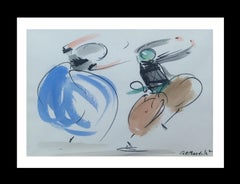 Coll Bardolet 29.31.2 « Boléro » : aquarelle expressionniste originale