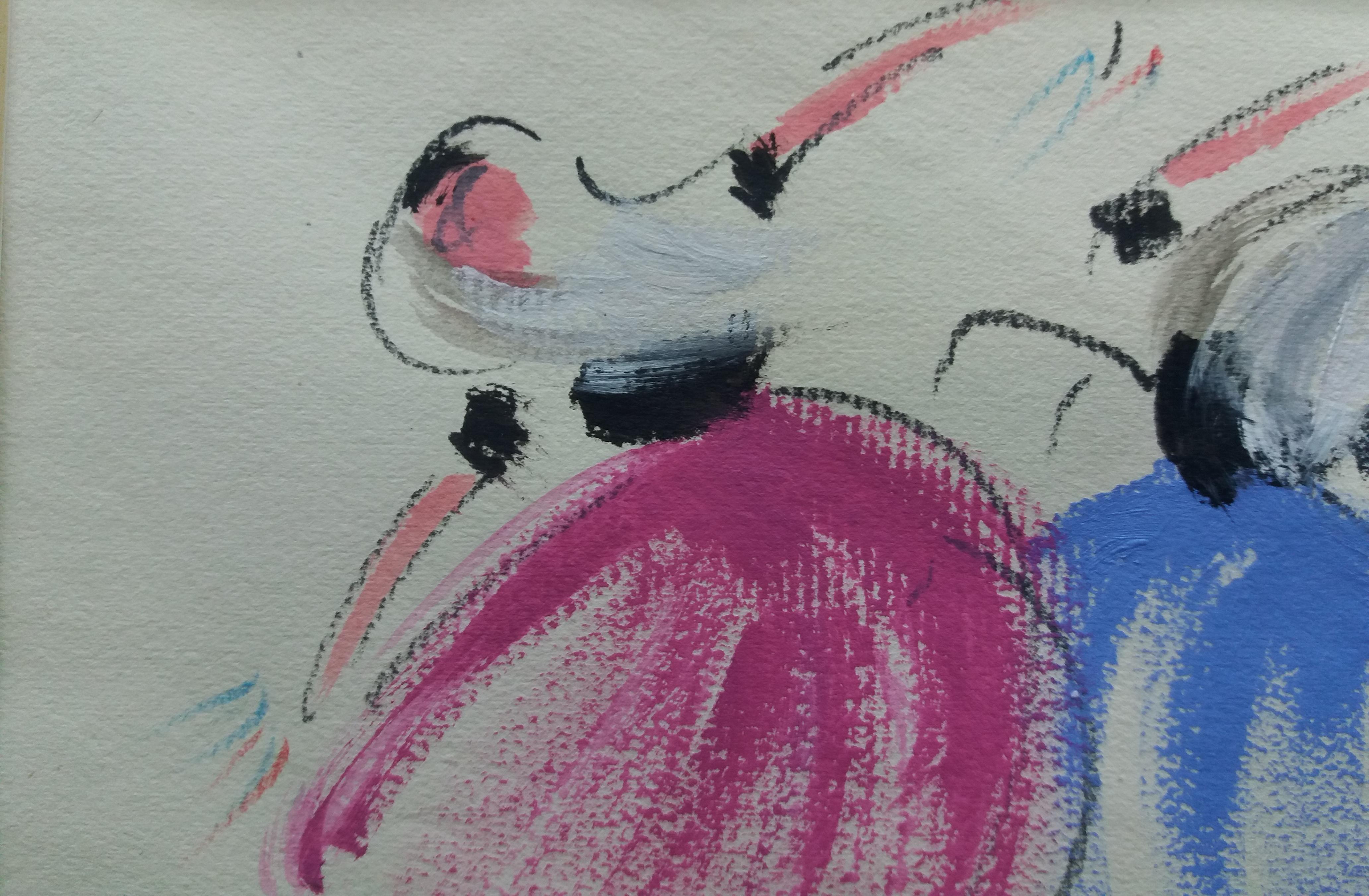 Coll Bardolet. 51 Bolero Mallorquin Original expressionistisches Aquarellgemälde im Angebot 2