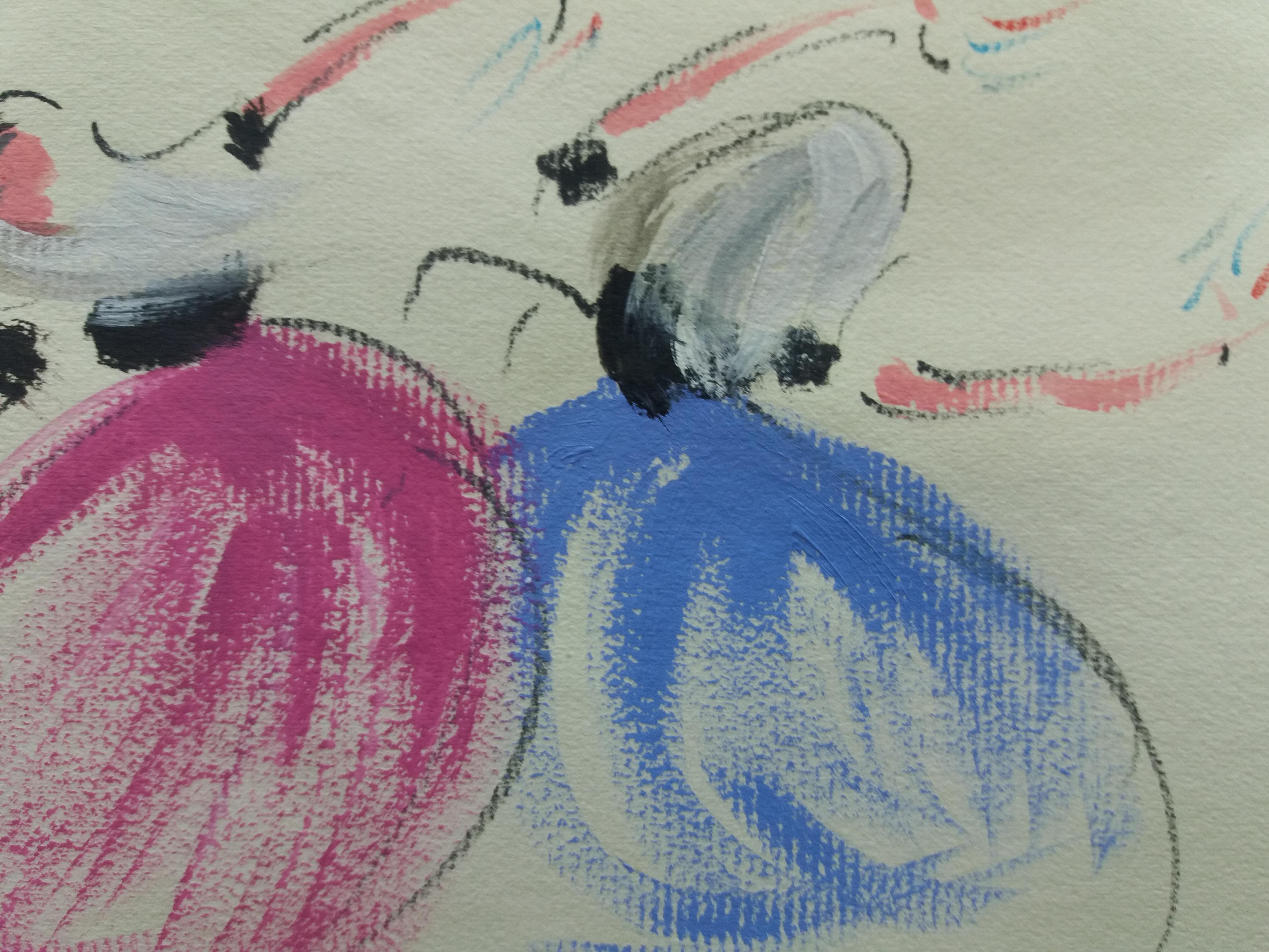 Coll Bardolet. 51 Bolero Mallorquin Original expressionistisches Aquarellgemälde im Angebot 3