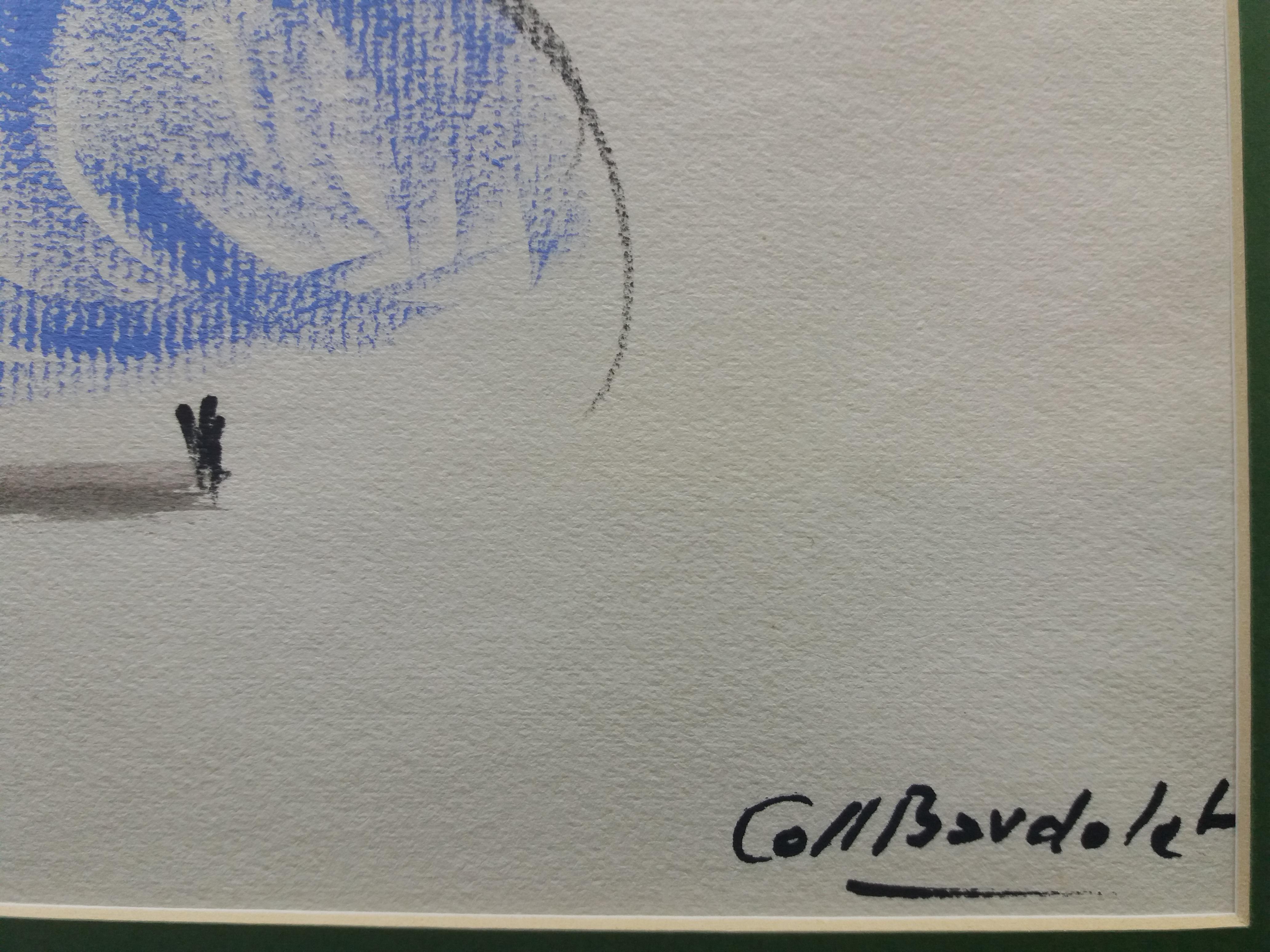 Coll Bardolet. 51 Bolero Mallorquin Original expressionistisches Aquarellgemälde im Angebot 4