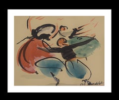 Coll Bardolet 78 Bolero, Coll  Baile  Original expressionistischesistisches Mallorquin-Aquarell 