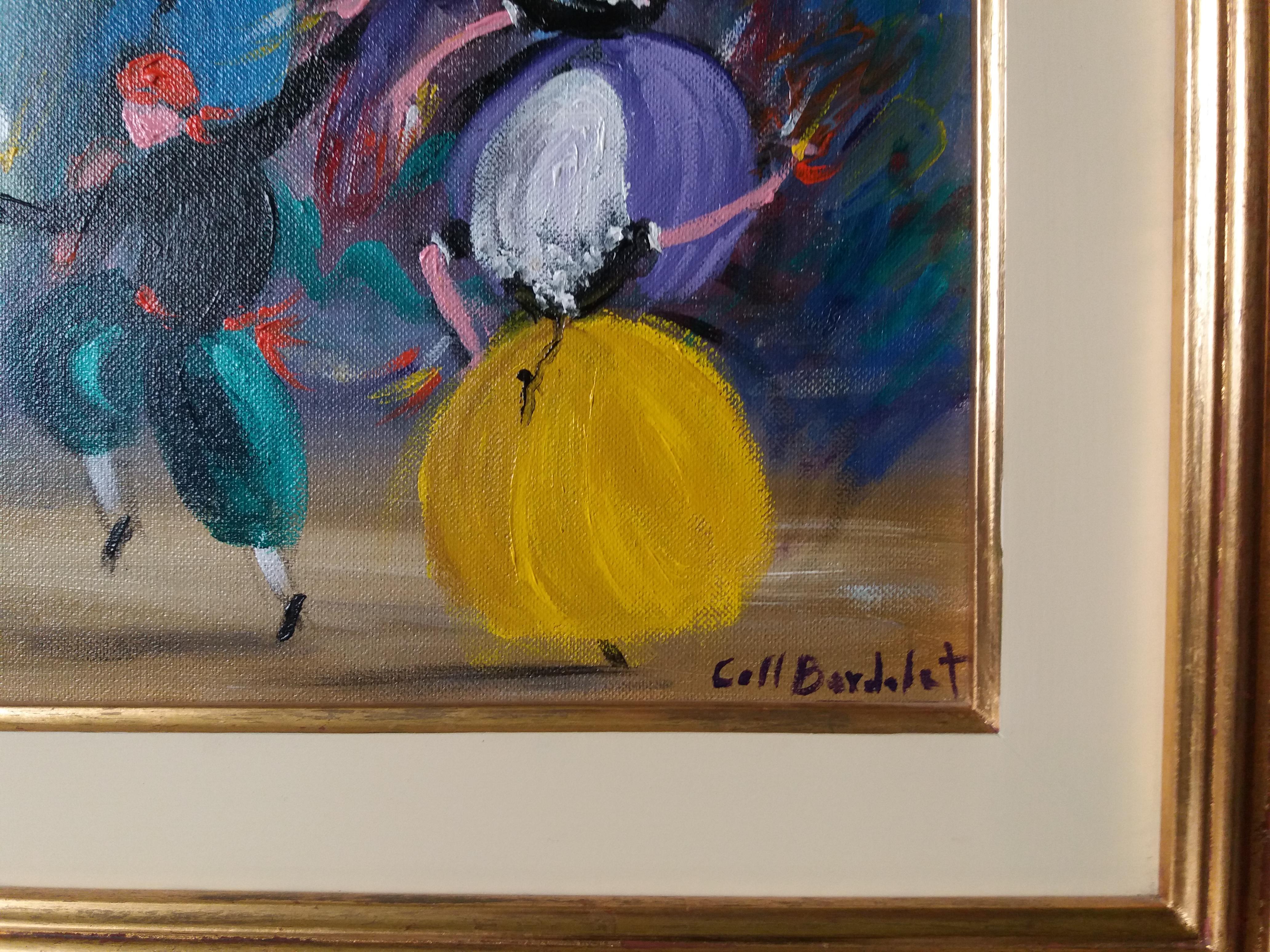  Coll Bardolet  Typical Mallorcan Dance. original expressionist acrylic painting For Sale 2
