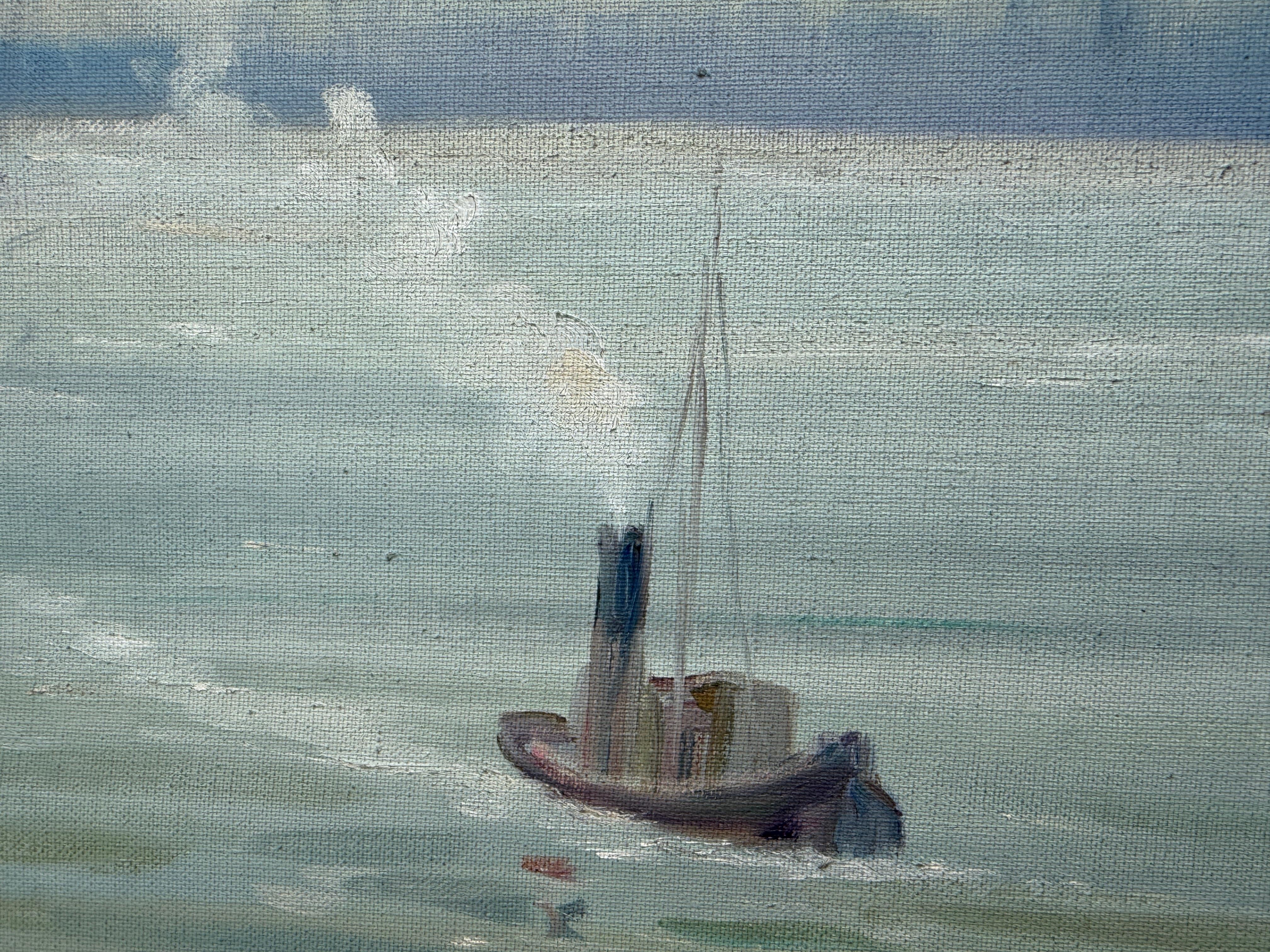 Titre : Palma de Majorque vue de la mer
Artistics : Josep Coll Bardolet (1912-2007)
Technique : Huile sur toile de lin
Dimensions : 81 x 100 cm (approx. 31 9 x 39 4 in) : 81 x 100 cm (approx. 31.9 x 39.4 in)
Condit : Non encadré
Signature : Signée