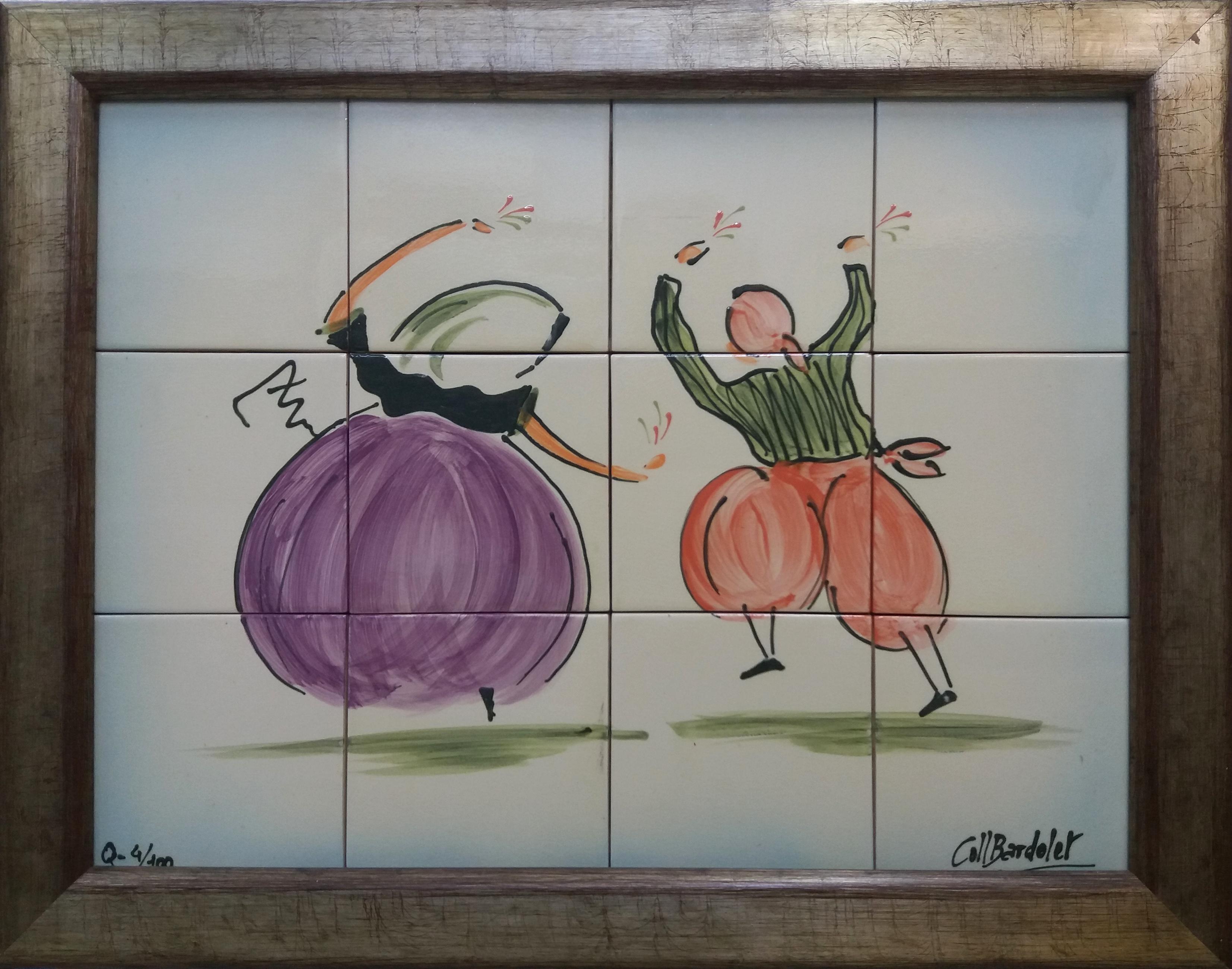 Coll Bardolet. 34 Bolero Mallorquin original ceramic painting