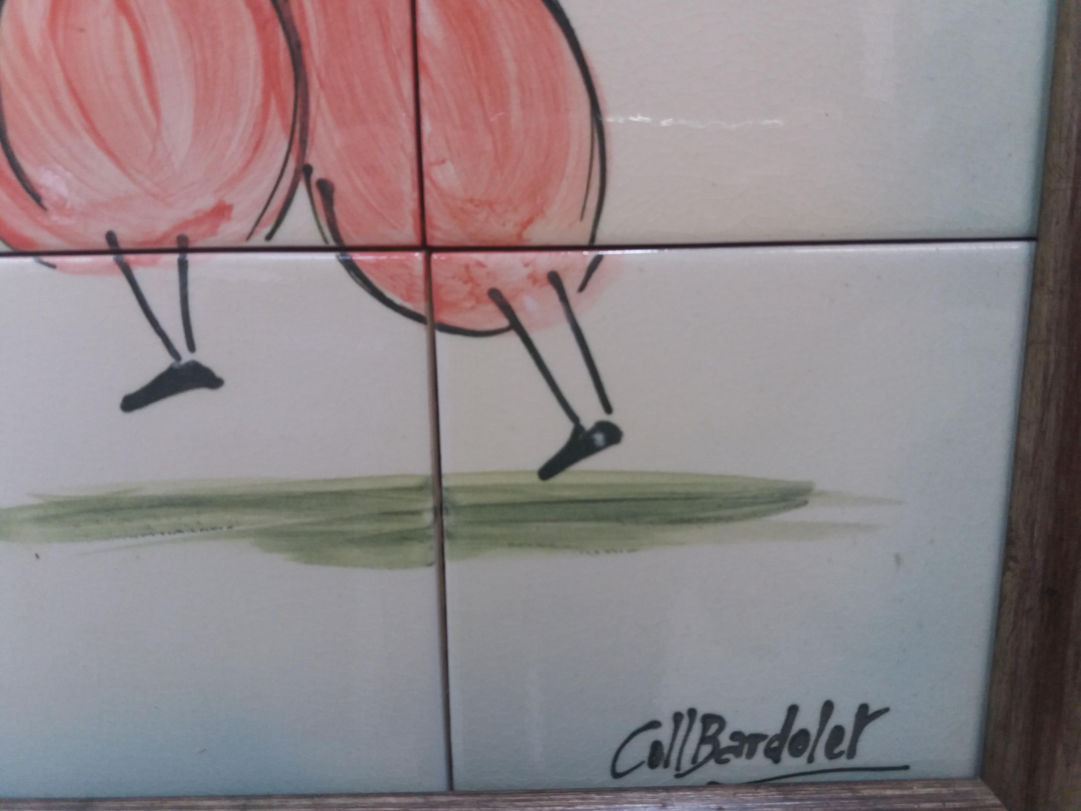 Coll Bardolet.  Bolero Mallorquín cuadro original de cerámica en venta 4