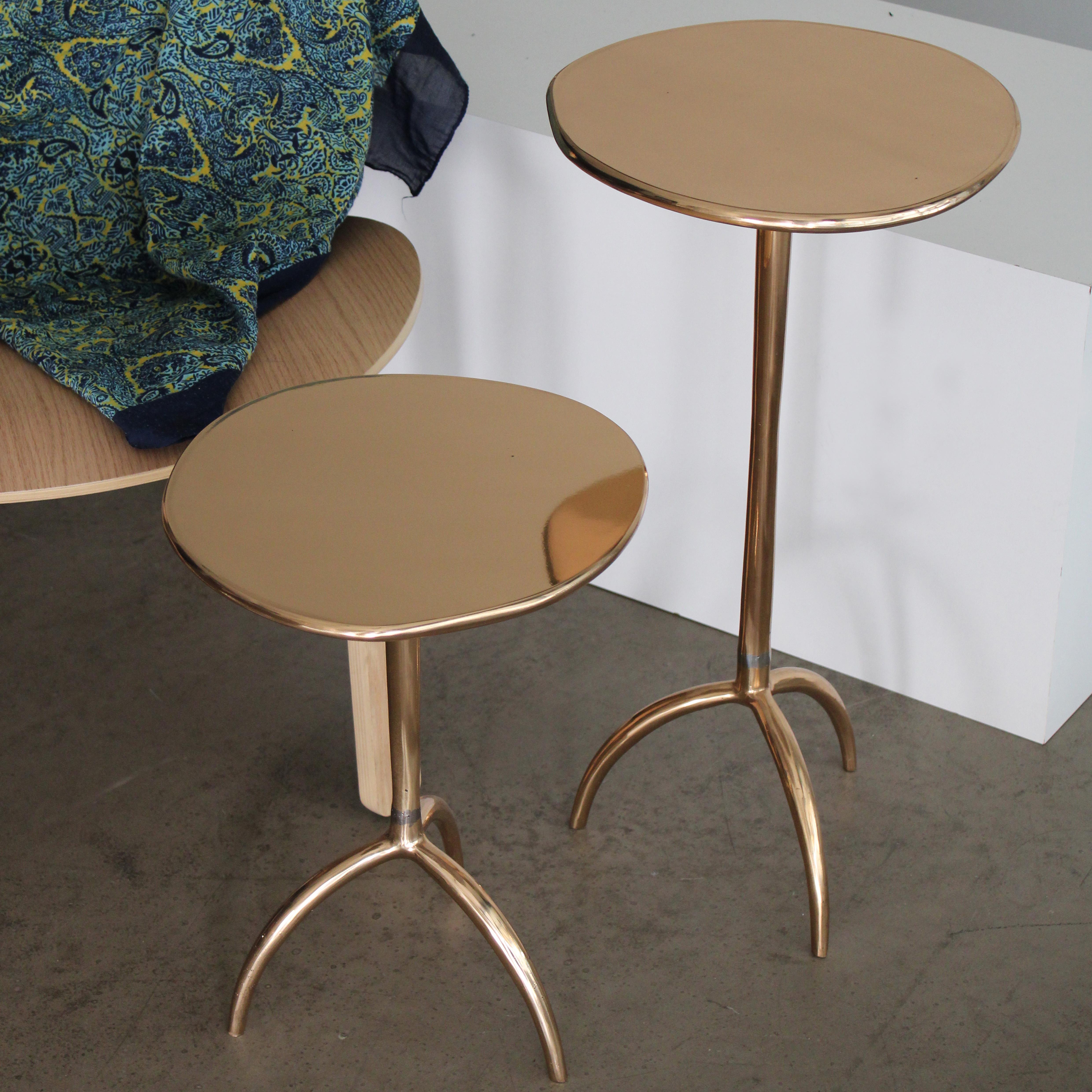 Colla Cast Bronze Side Table Set of 2 by Studio Sunt For Sale 8