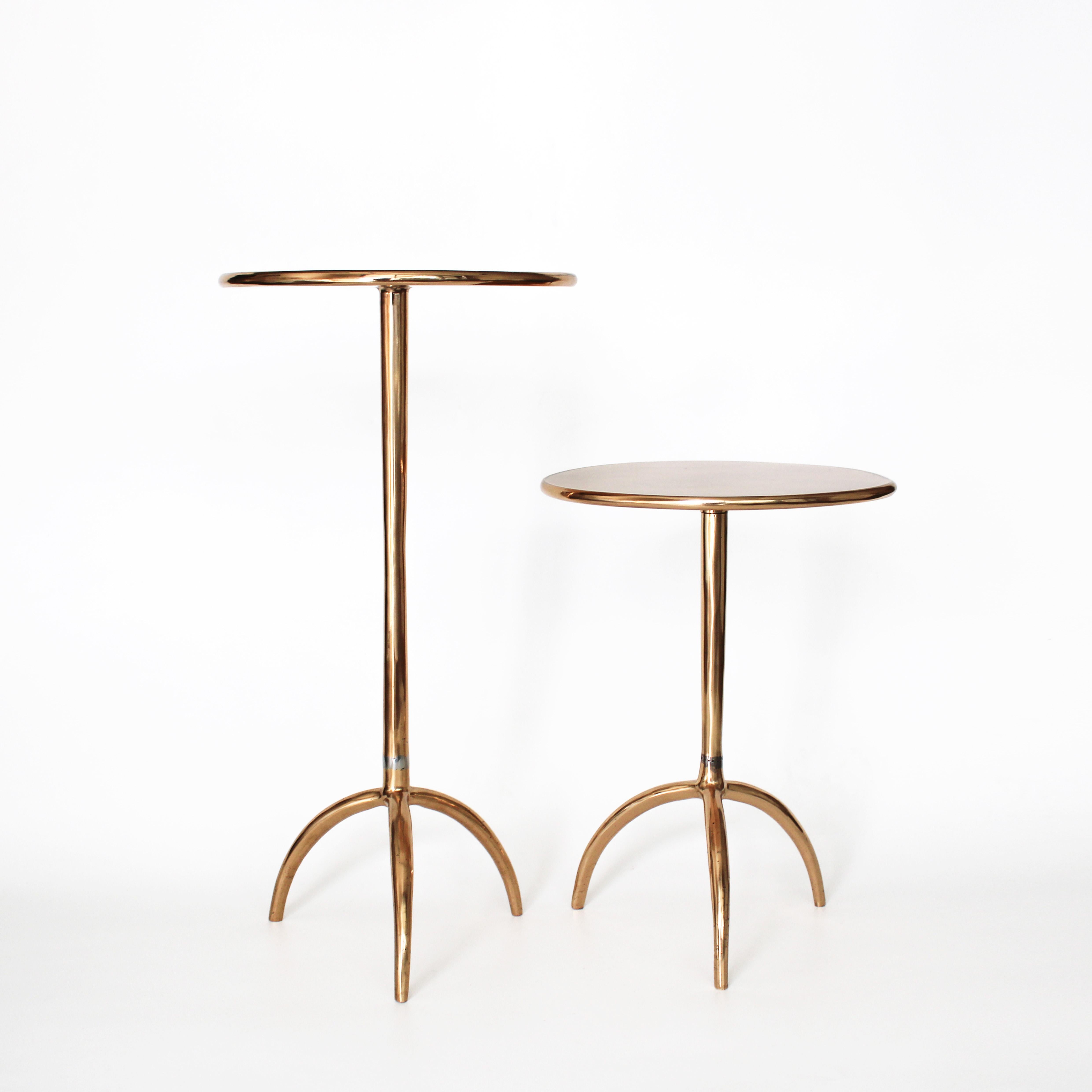 Modern Colla Cast Bronze Side Table Set of 2 by Studio Sunt For Sale