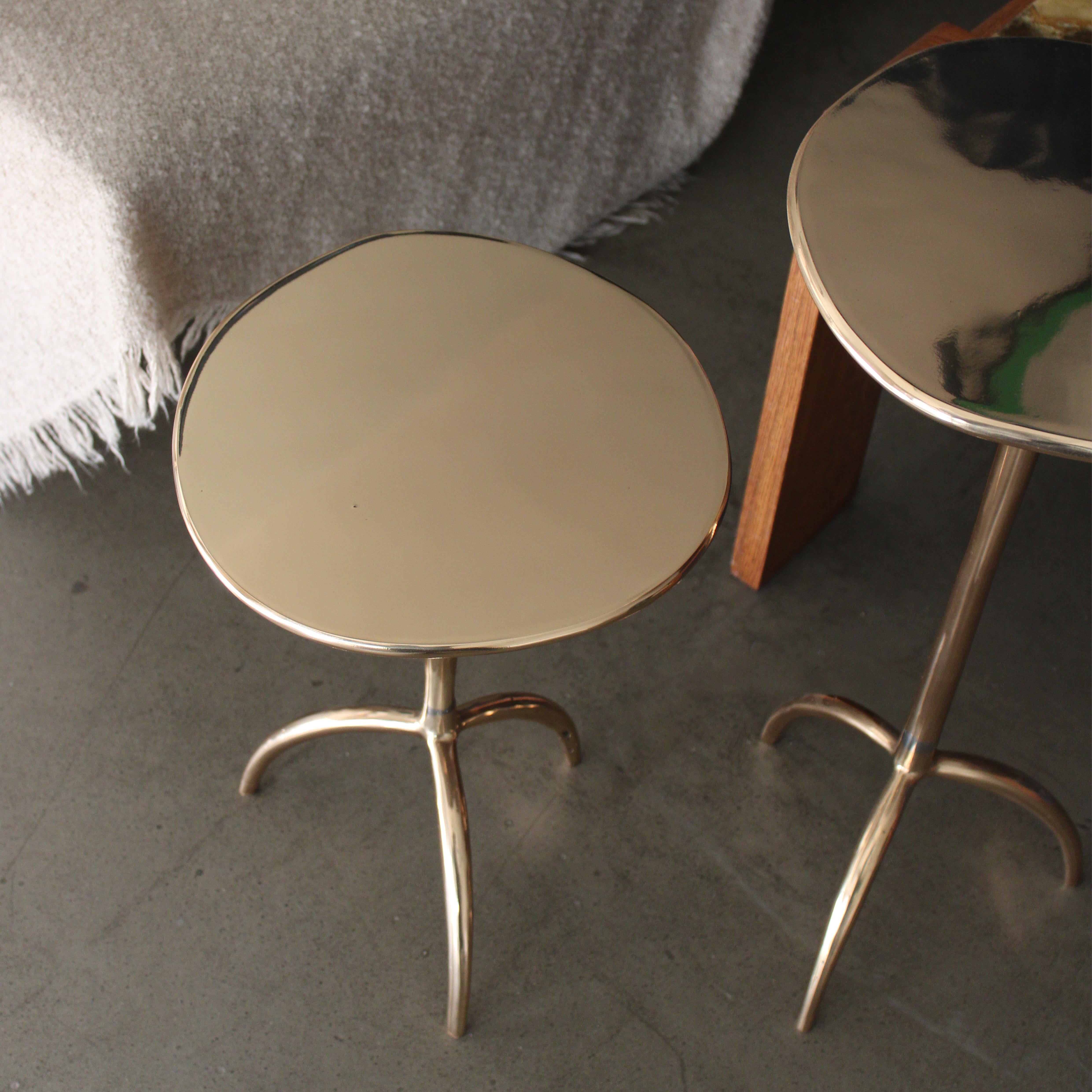 Colla Cast Bronze Side Table Set of 2 by Studio Sunt For Sale 1