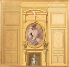 Collage-Kunstwerk von Paul Dufrane, datiert 1968, 'LE MIRROIR'
