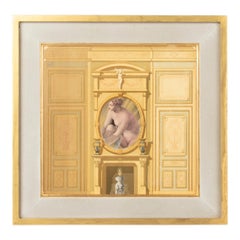 Collage Artwork by Paul Dufrane Dated 1968, 'LE MIRROIR'