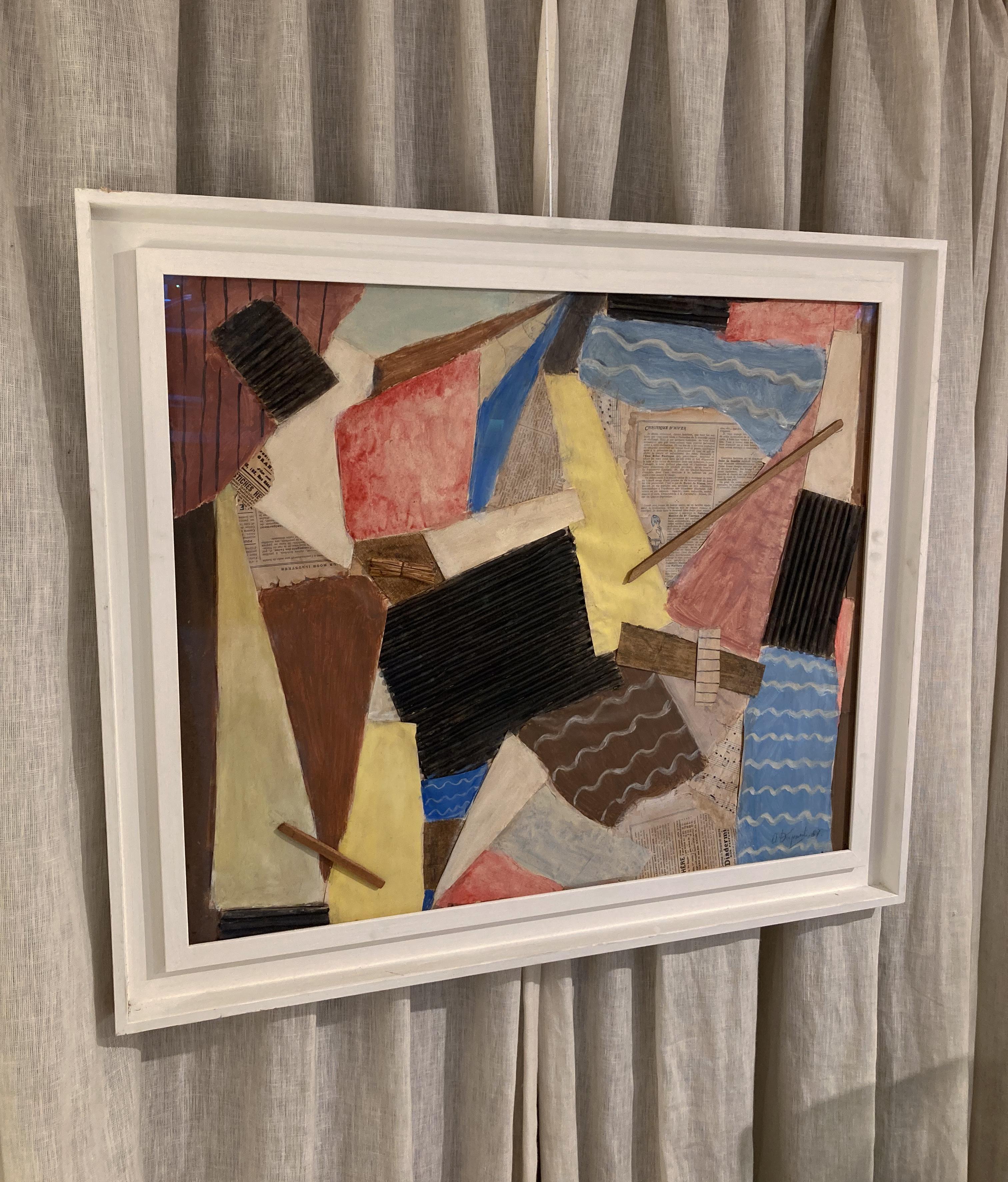 Collage by Armilde Dupont, Belgium, 1967 In Good Condition For Sale In Brussels, BE