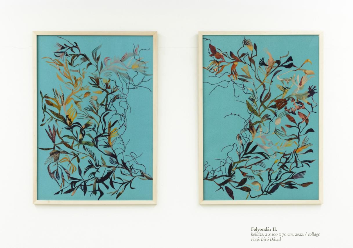 Collage Deep Roots der Künstlerin Stella Koleszár im Zustand „Neu“ im Angebot in Székesfehérvár, HU