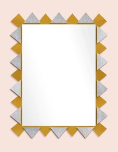 Collage Du Fleur Sazerac Mirror in Mellow Coral / Rave Red