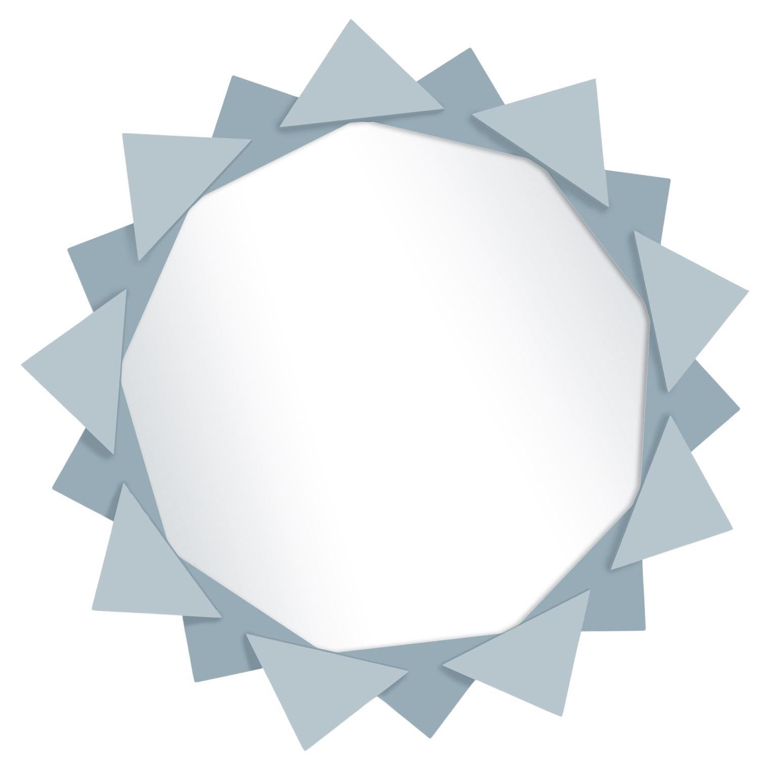 Collage Du Fleur Soleil Mirror in Parma Gray For Sale