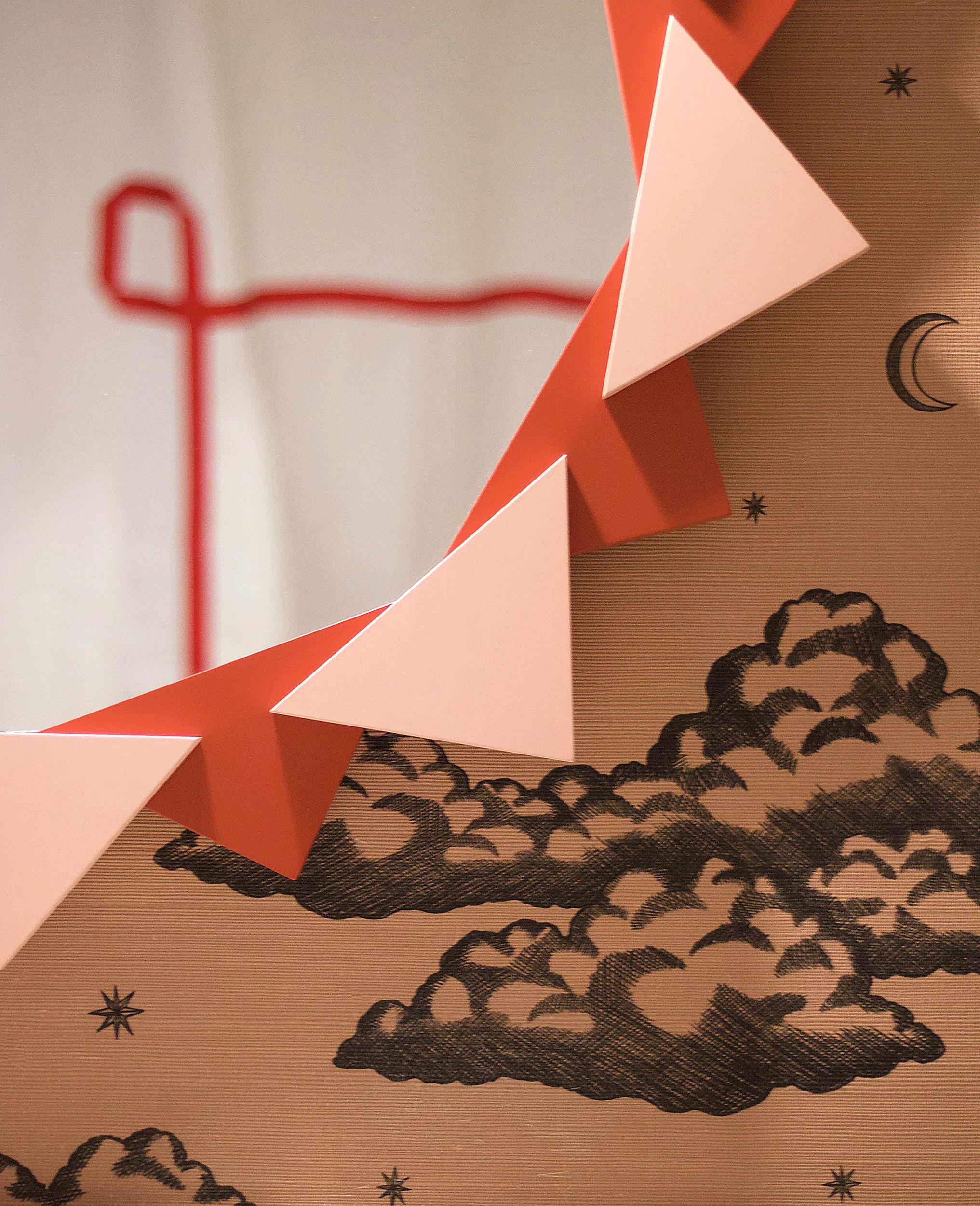 American Collage Du Fleur Soleil Mirror in Tortoise For Sale