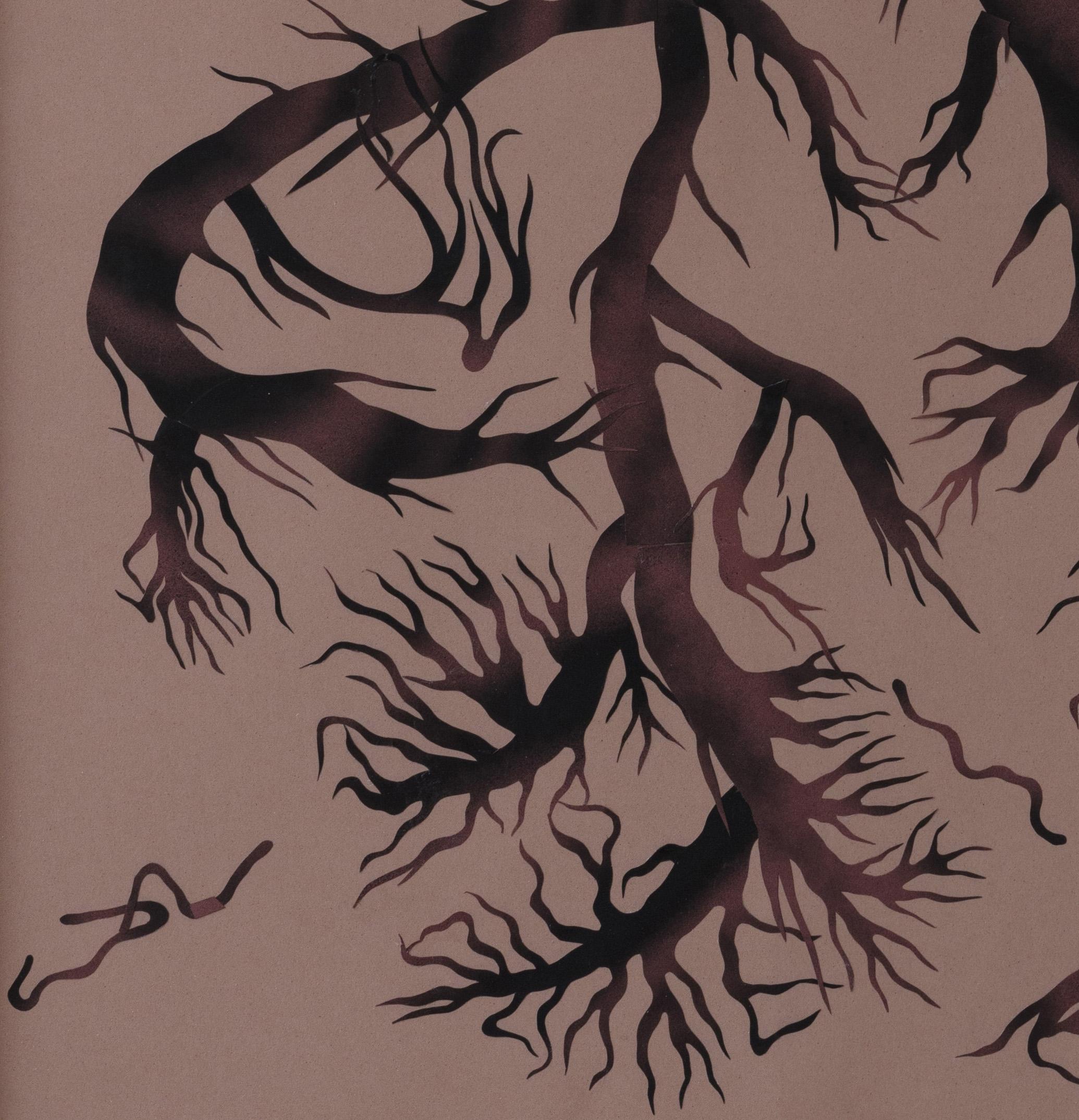 Collage Morning Glory III. par l'Artistics Stella Koleszár en vente 2