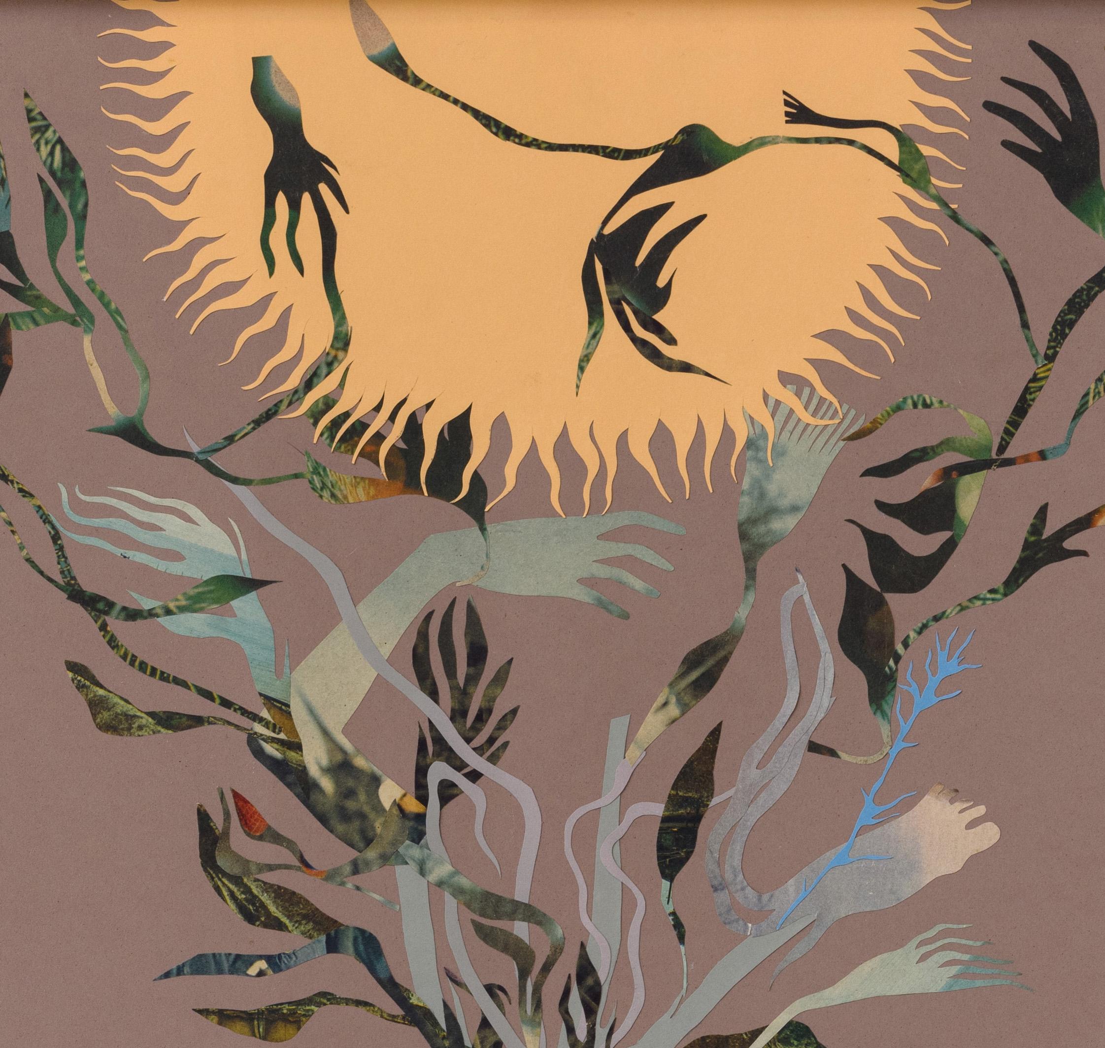 Collage Morning Glory III. par l'Artistics Stella Koleszár en vente 3