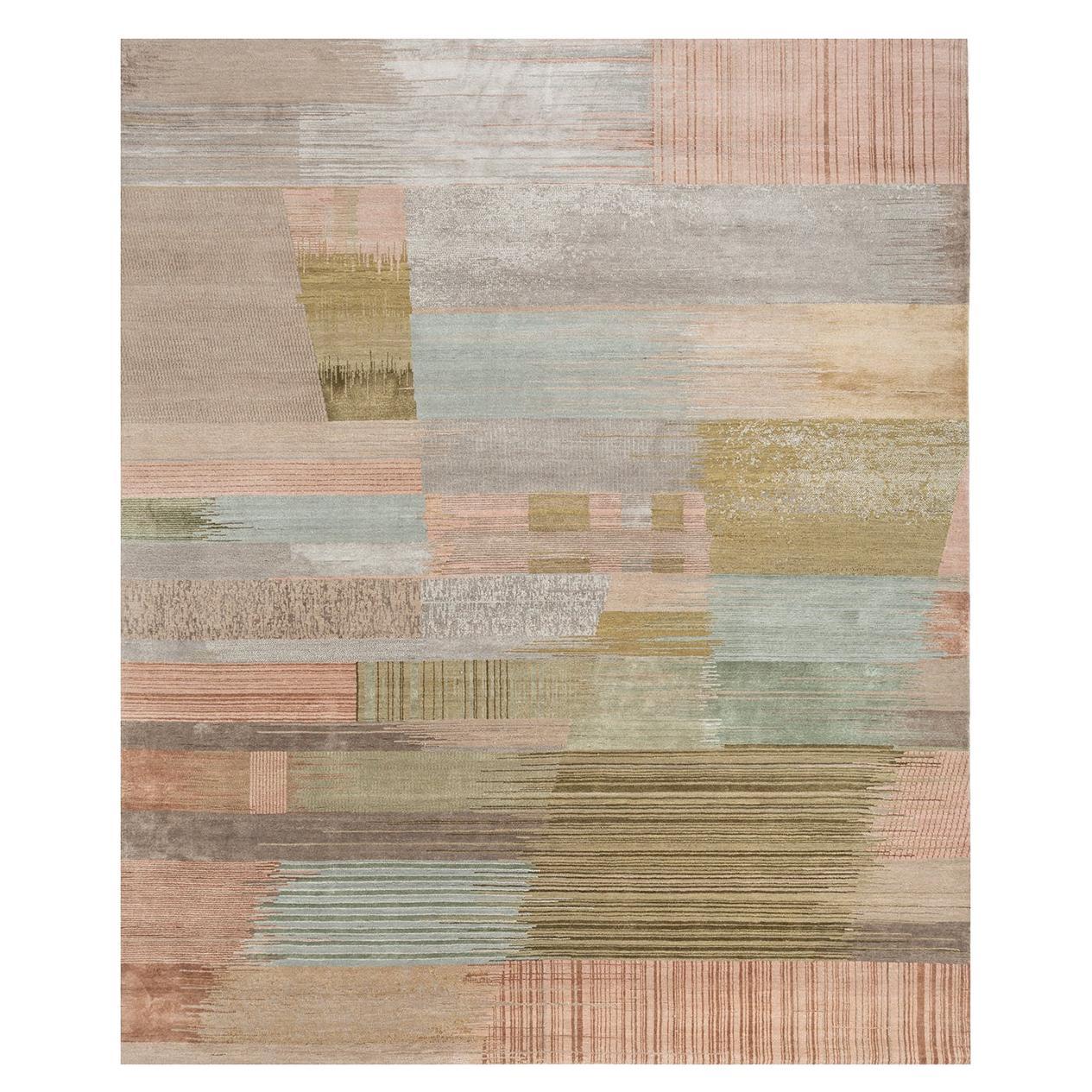 Collage Rugs by Rural Weavers, Knotsted, Wool, Bamboo Silk, 240x300cm