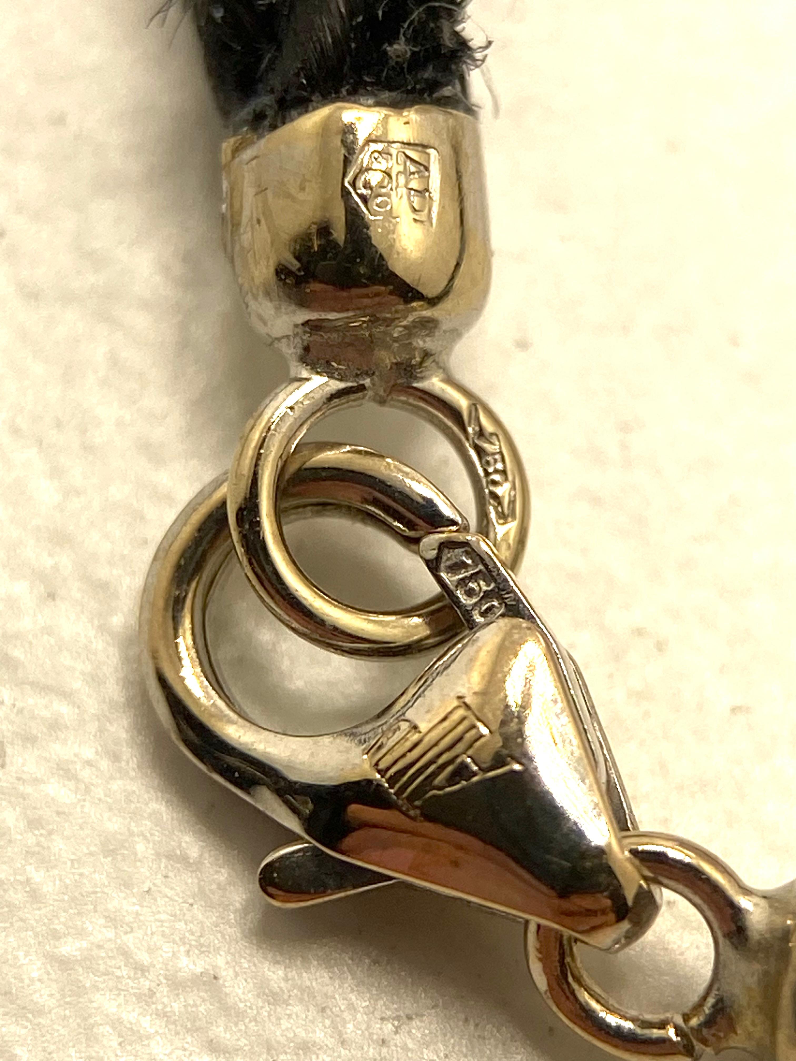 da uomo o donna Collana  Audemars  PiQUE con Diamanti e Topazio Blu in Oro Bianco 18k in vendita