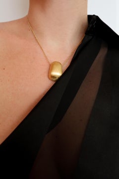 Kühnes Collier (1 Stück), 925 Silber, 18 kt. vergoldet, Athena