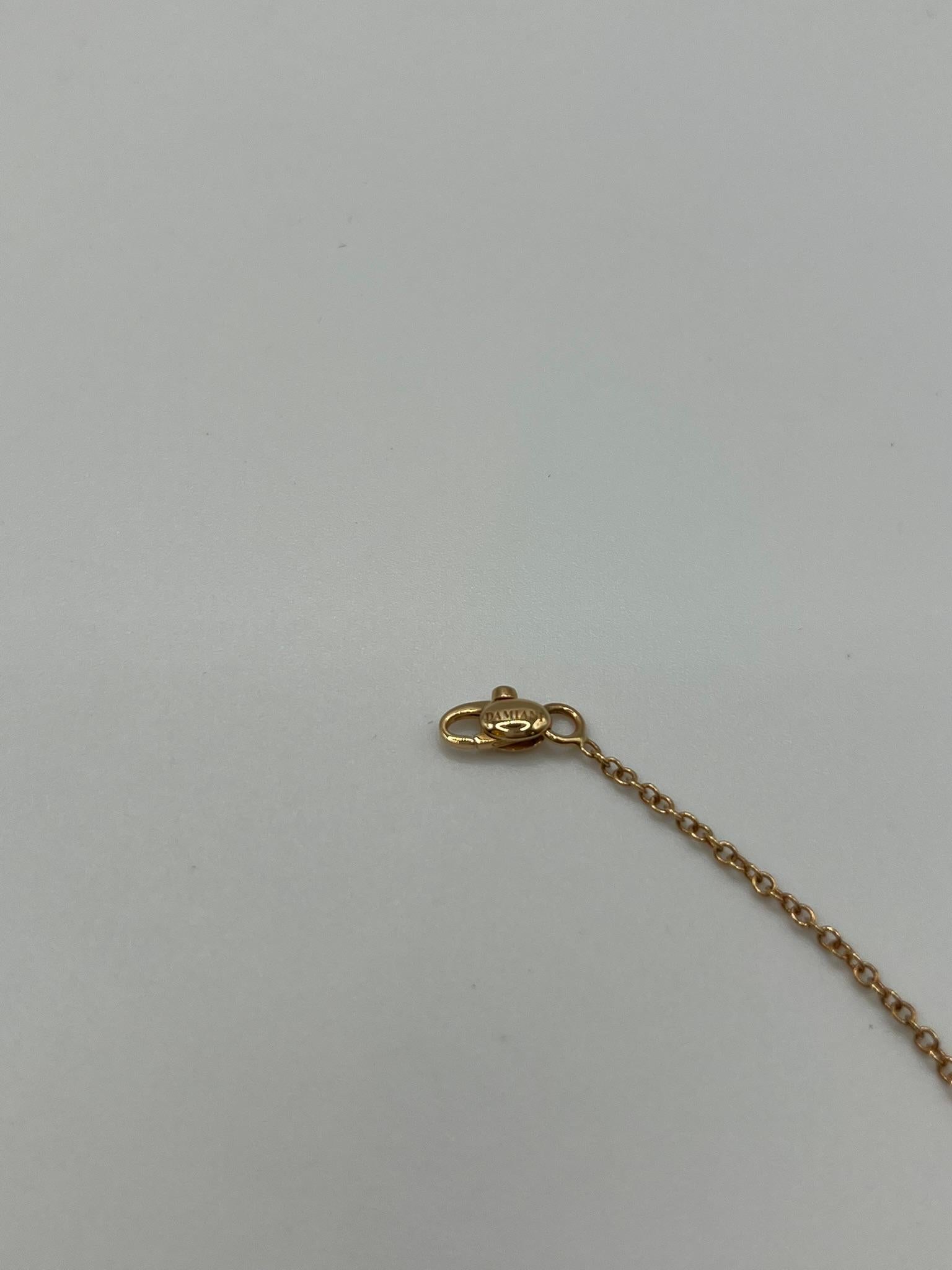 Taglio brillante Collana con charm Damiani Sophia Loren in oro rosa 18 kt. e diamanti su collana in vendita