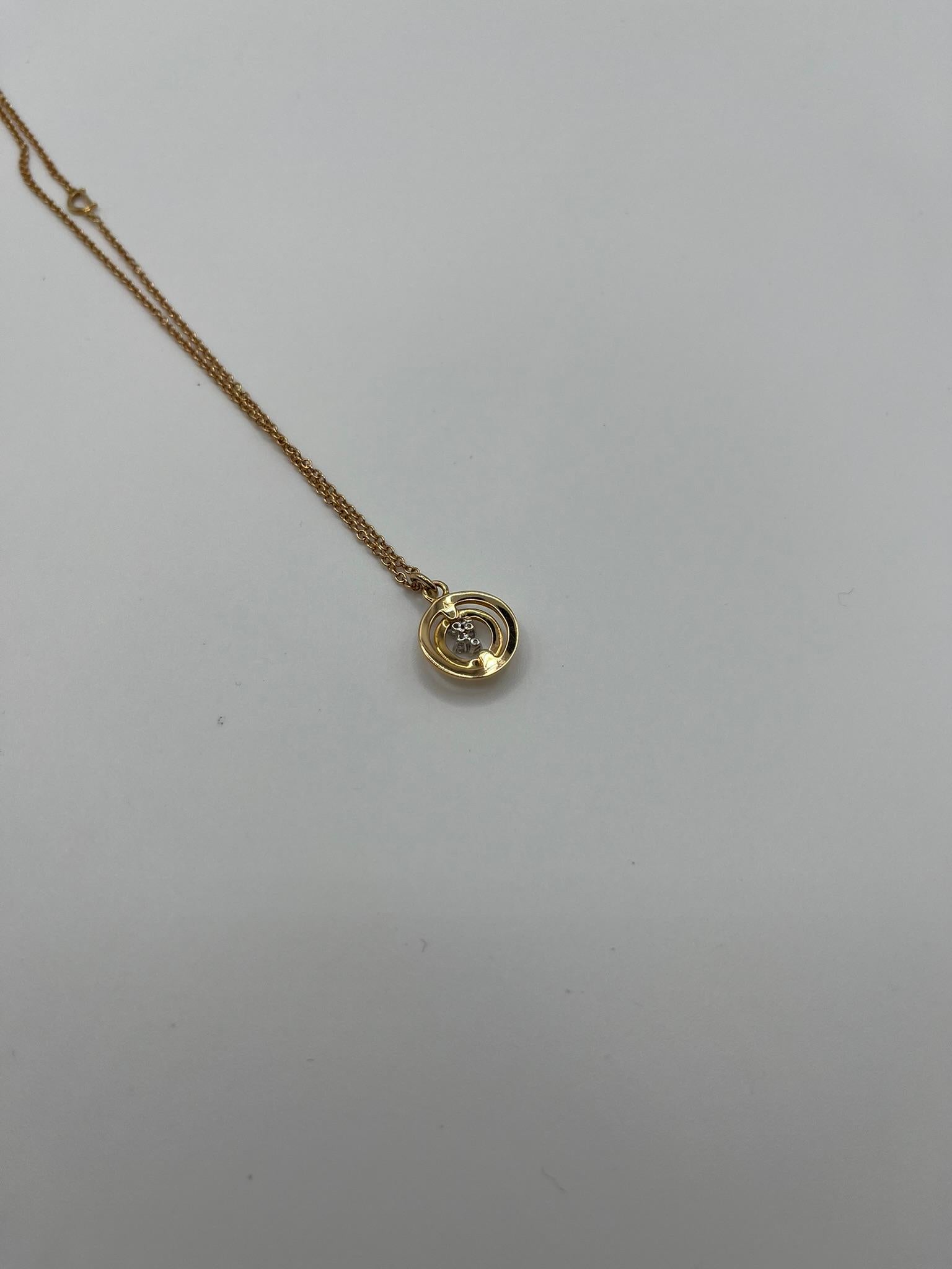 Collana con charm Damiani Sophia Loren in oro rosa 18 kt. e diamanti su collana in vendita 1