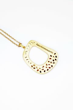 Collier pendentif, argent 925, plaqué or 18 carats, Amanda