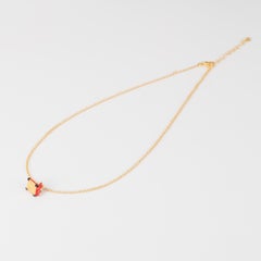 Collier pendentif voiture d'été St.Barths, argent et émail