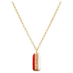 St.Barths surf summer pendant necklace, 925 sterling silver and enamel