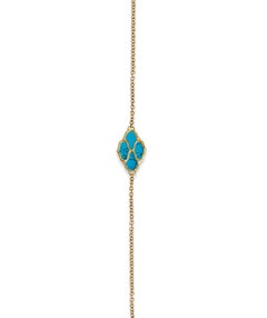 Necklace with Turquoise Inlays on 18kt Yellow Gold - DREAMLAND* Collection