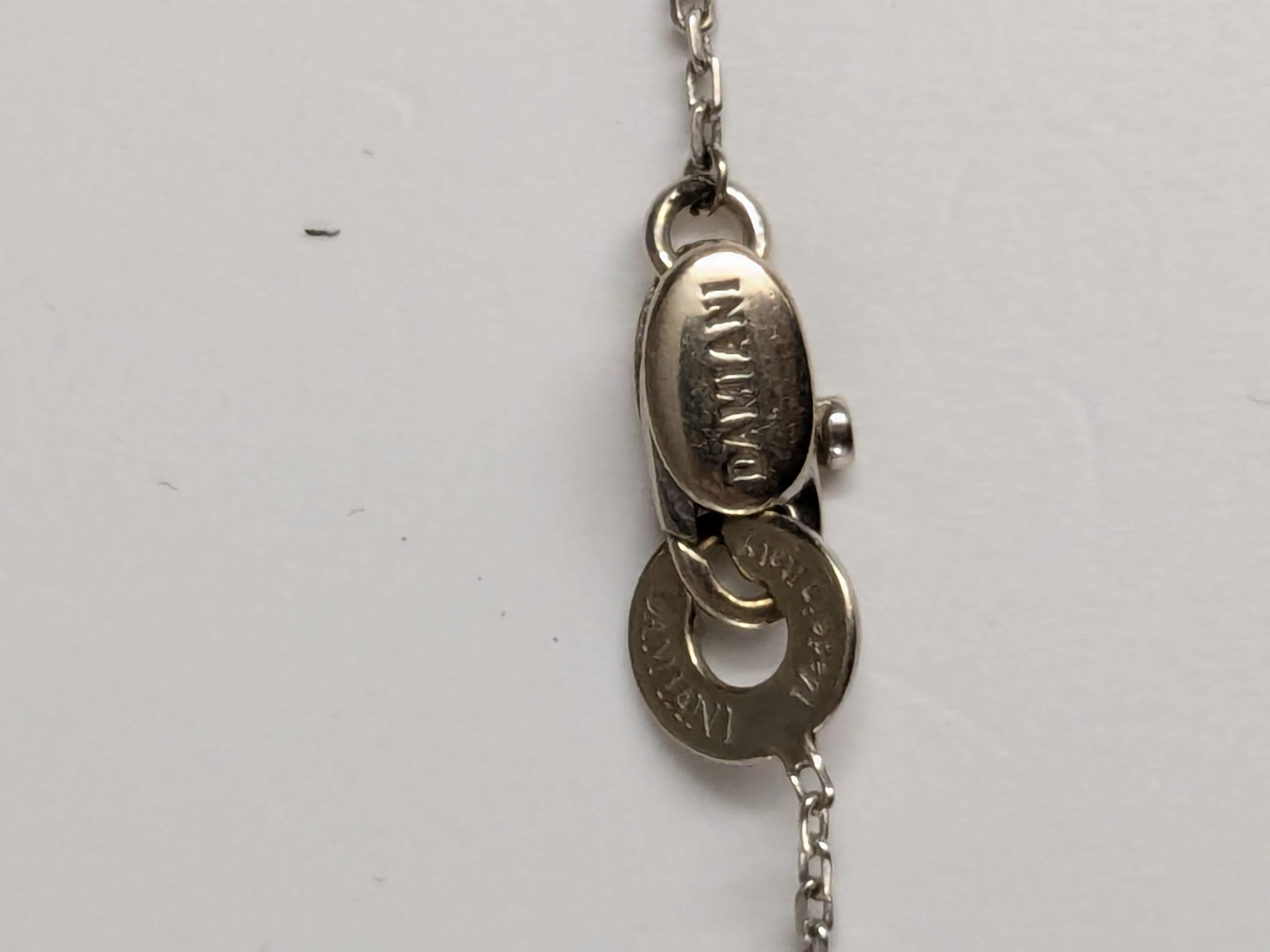 Damiani Orbital collection pendant necklace in white gold and diamonds For Sale 2