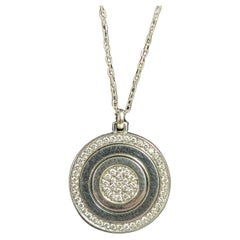Damiani Orbital collection pendant necklace in white gold and diamonds