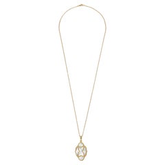 Halskette mit Perlmutt-Anhänger aus 18 Karat Gelbgold - Kollektion DREAMLAND*