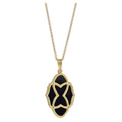 Halskette mit Onyx-Anhänger auf 18kt Gelbgold - DREAMLAND Kollektion*