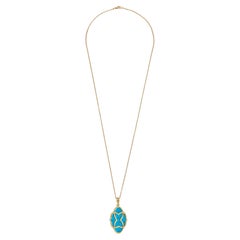Halskette mit Türkisanhänger auf 18kt Gelbgold - DREAMLAND Kollektion*
