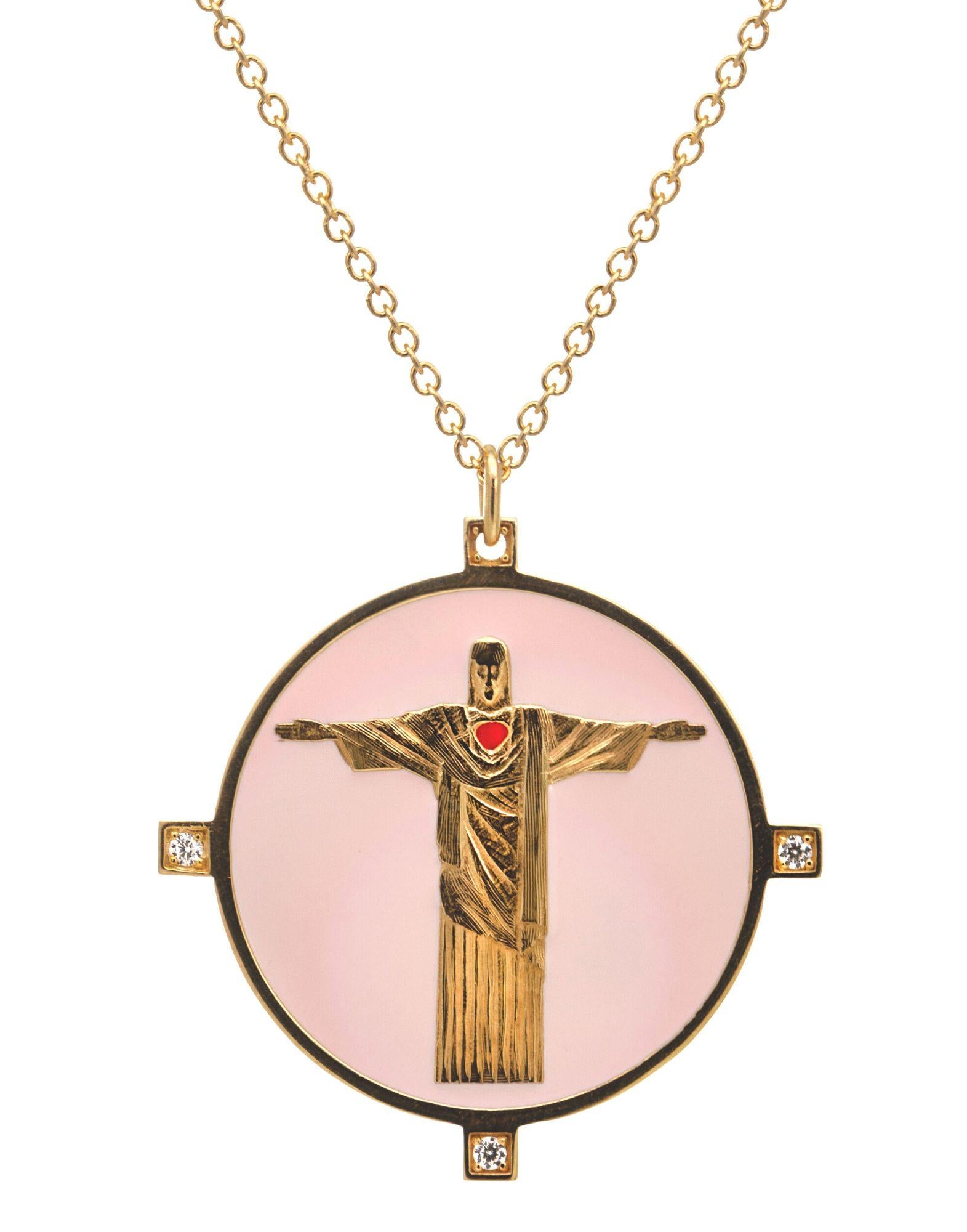 Pink Corcovado Necklace In New Condition For Sale In Milano, IT