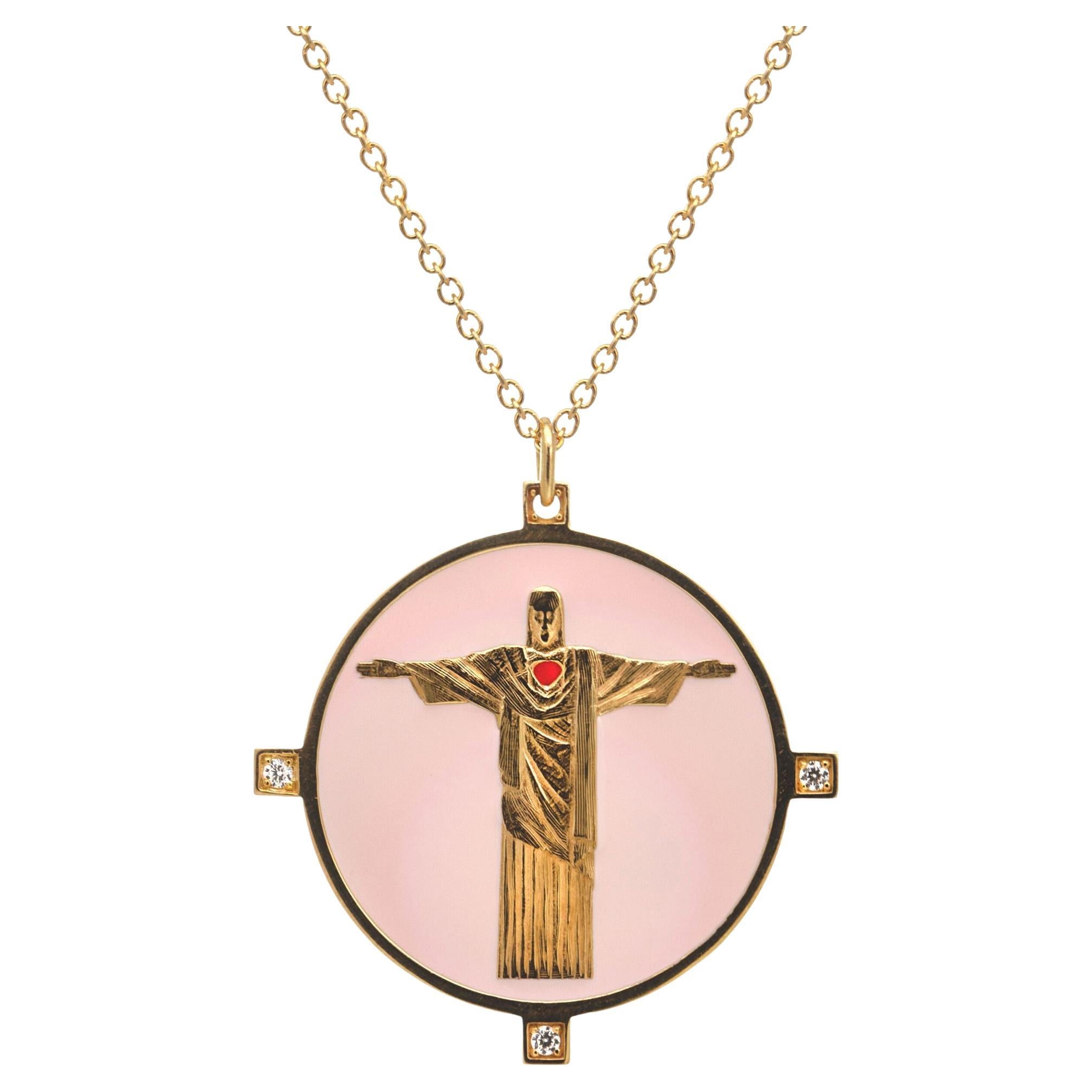 Pink Corcovado Necklace For Sale