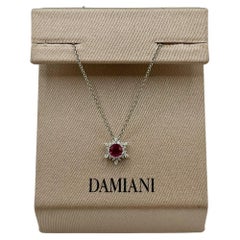 Damiani-Halskette aus 18 kt. Weißgold mit Rubin und Diamanten