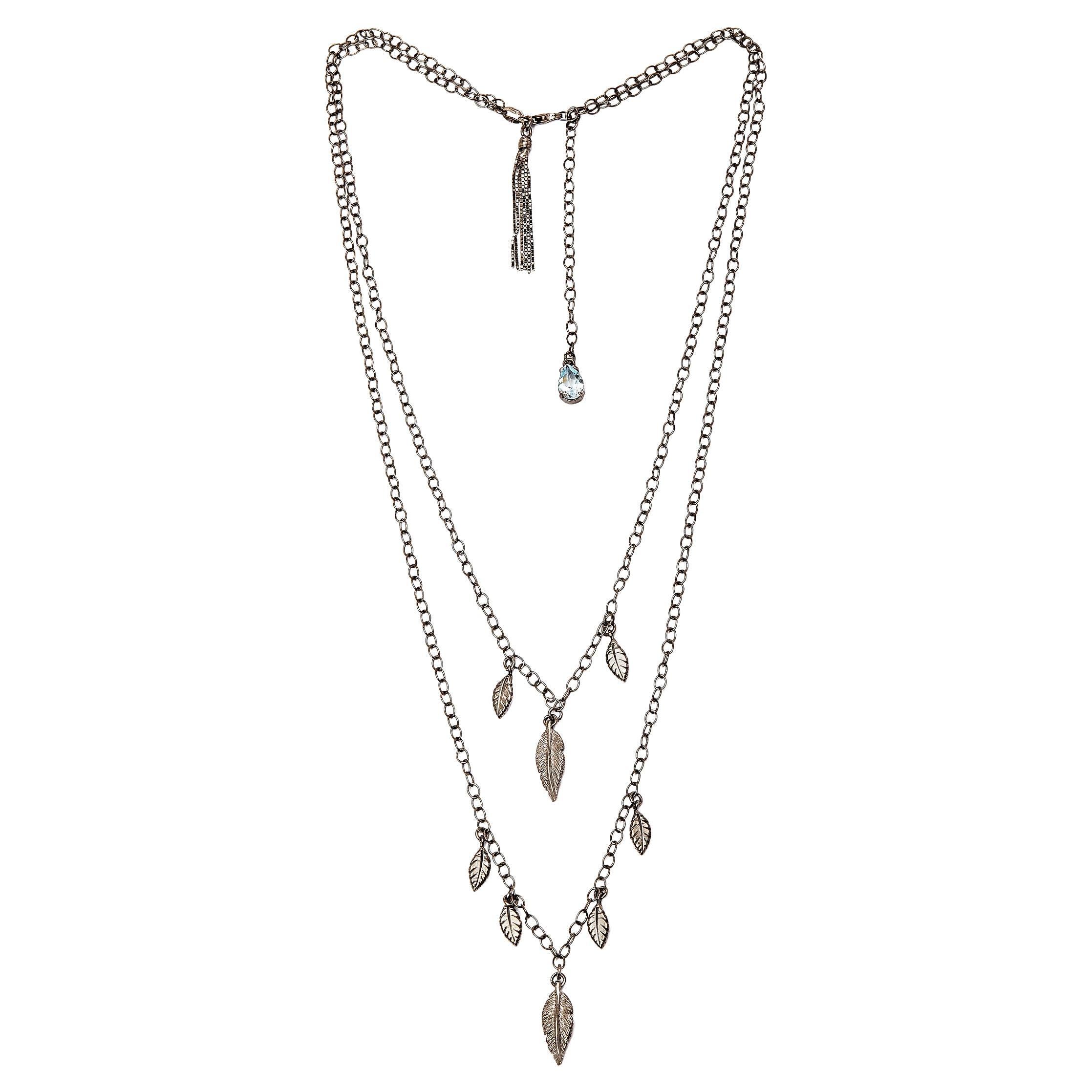 Double Necklace with Feathers