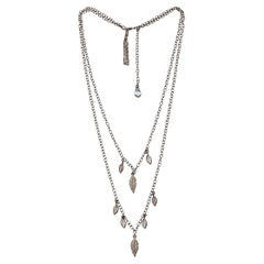 Double Necklace with Feathers